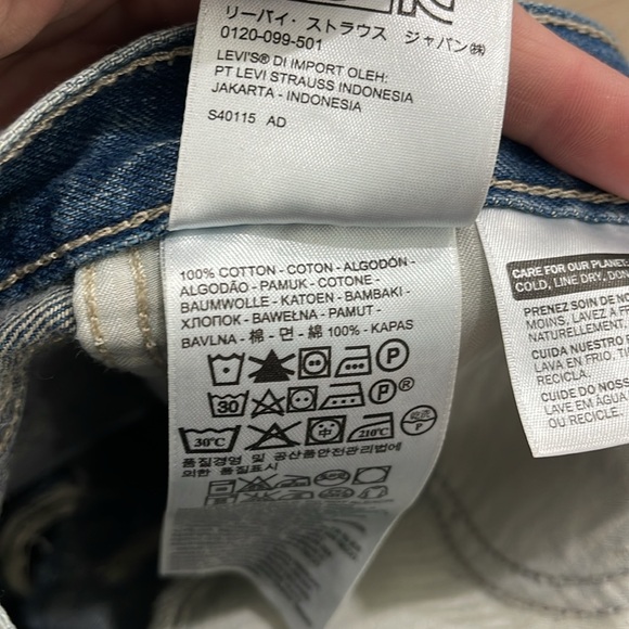 Levi’s Orange Tab Distressed Debim Shorts Size 26 - Picture 7 of 7